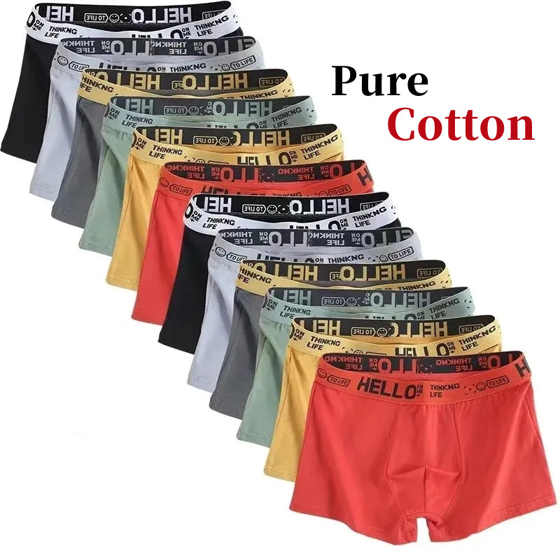 Boxer Shorts Modal - 10 조각/남성 속옷 남성 순수 코튼
