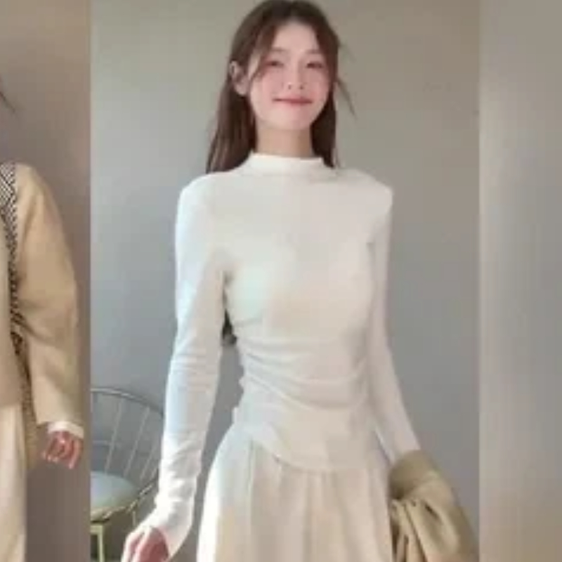 Base Layer Top - 여성용 목폴라 기모 보온탑 가을 겨울