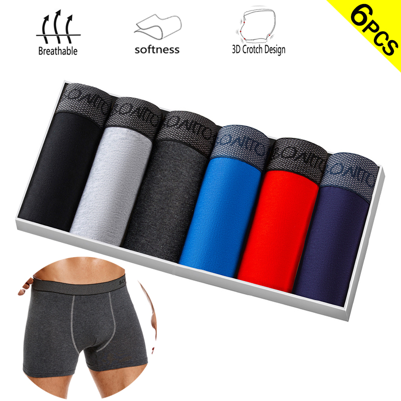 6 개/갑/팩 복서 팬티 솔리드 컬러 남성 팬티 코튼  - Multi Pack Underwear 리뷰 및 가격